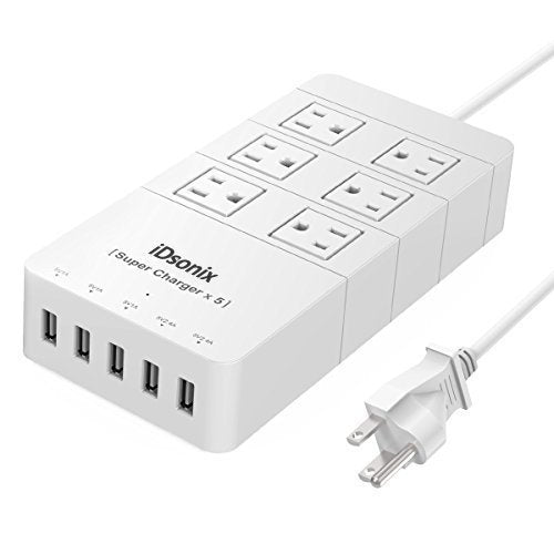 iDsonix Surge Protector Power Strip with 5 USB Ports