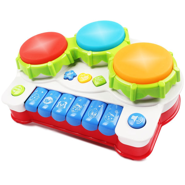 AMOSTING Aprendizaje y desarrollo Diversión Juguetes para niños pequeños Teclado musical Juego de batería