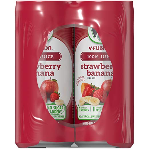 V8 Fresa Plátano, 8 oz. Lata (4 paquetes de 6, Total de 24)