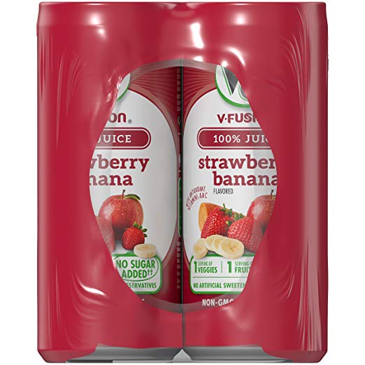 V8 Strawberry Banana, 8 oz. Can (4 packs of 6, Total of 24)