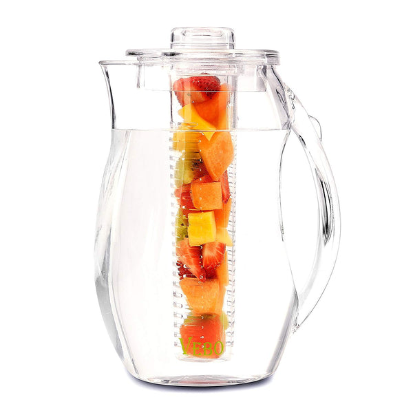 Jarra de infusión de té y frutas con varilla de núcleo de hielo