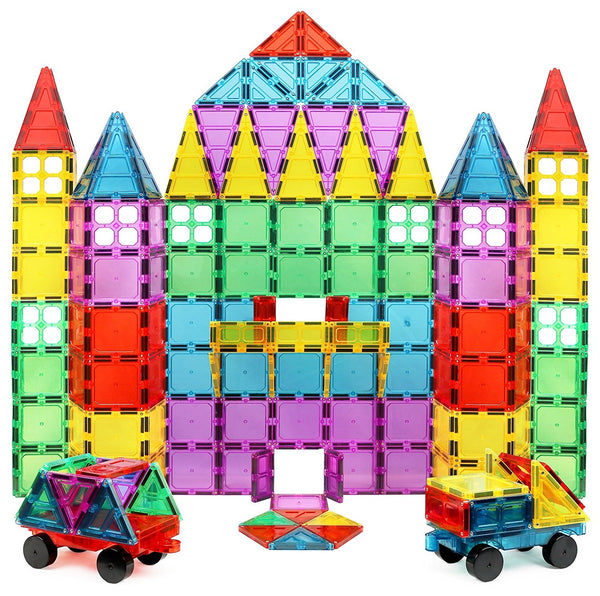 Agnet Build Deluxe Juego de construcción de azulejos magnéticos 3D de 100 piezas