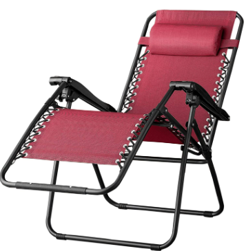 Amazon Basics Outdoor Adjustable Zero Gravity Folding Chair