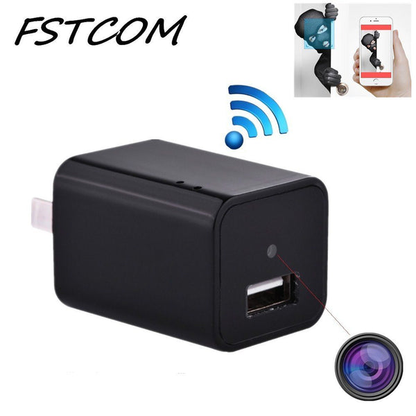 Hidden spy camera wall charger