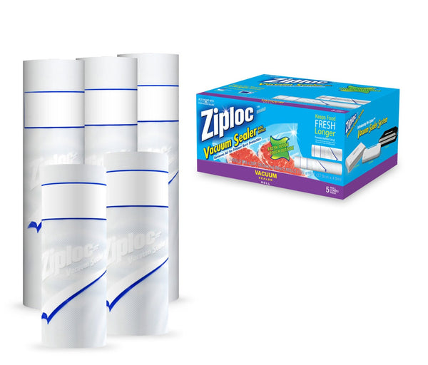 5 roll combo pack of Ziploc bags
