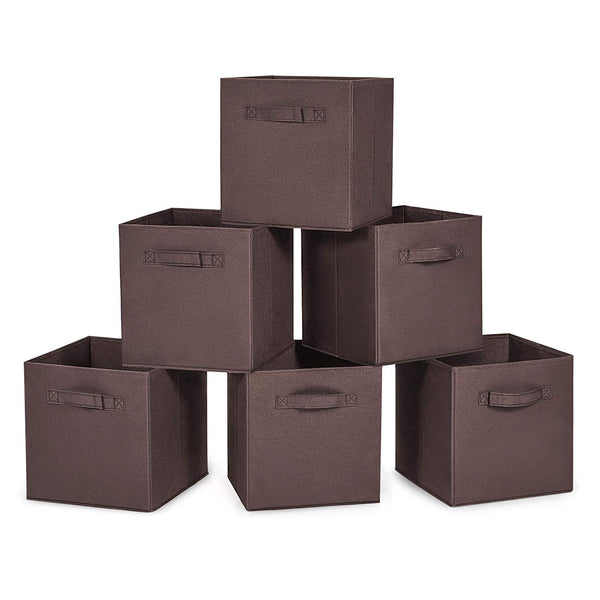 Juego de 6 cubos de almacenamiento con asas (2 colores)
