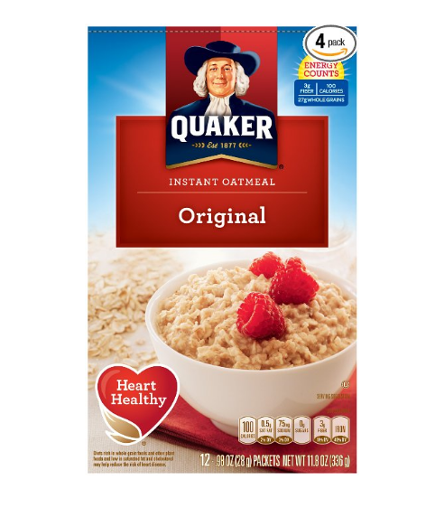 4 boxes of Quaker Instant Oatmeal