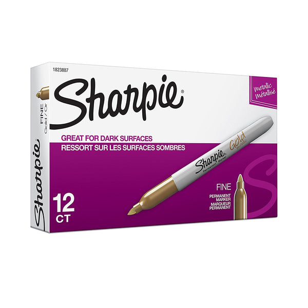 Pack of 12 Sharpie markers, gold
