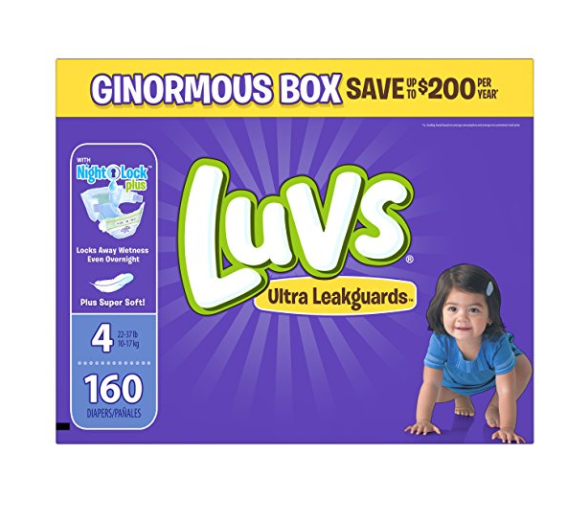 All sizes of Luvs diapers