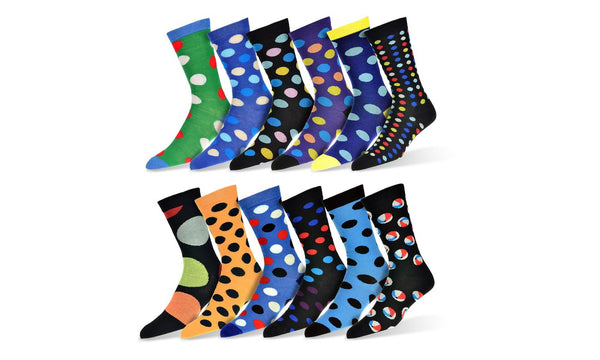 Robert Shweitzer Men's Colorful Patterned Dress Socks (12-Pack)