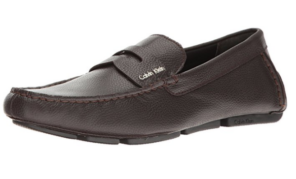 Calvin Klein leather slip on loafers