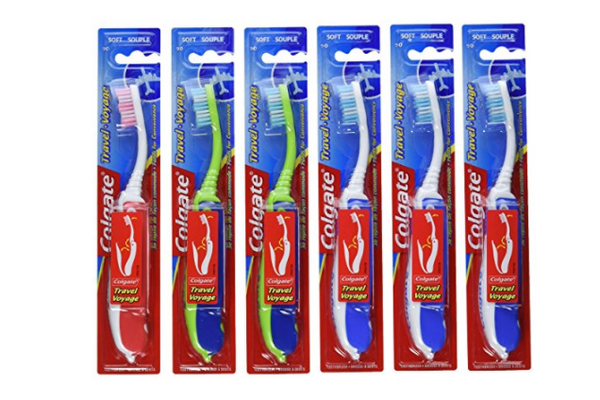 Pack of 6 Colgate travel toothbrushes