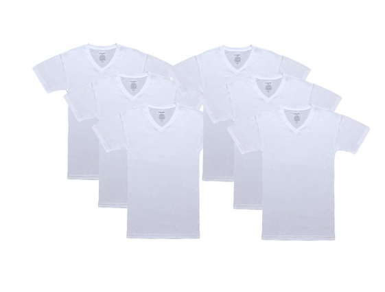 BOGO! Pack of 12 100% Cotton V-Neck T-Shirt