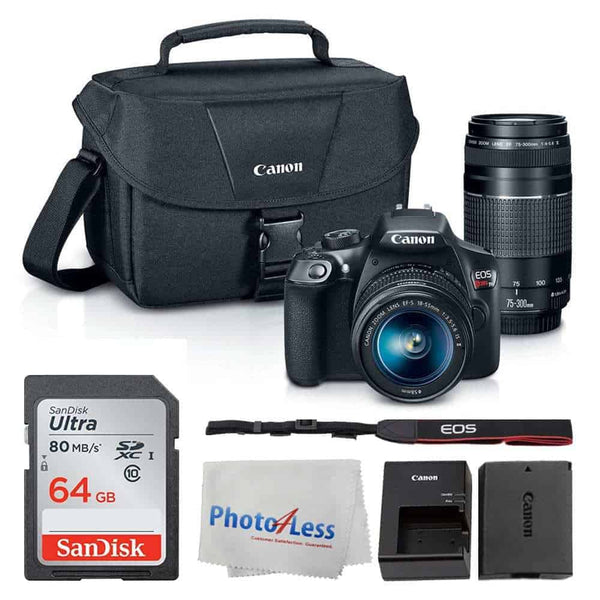 Canon EOS Rebel DSLR T6 Camera Body + Canon EF-S 18-55mm IS II Lens With Accessories