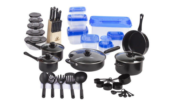 Cookware and Cutlery Starter Set (102-Piece)