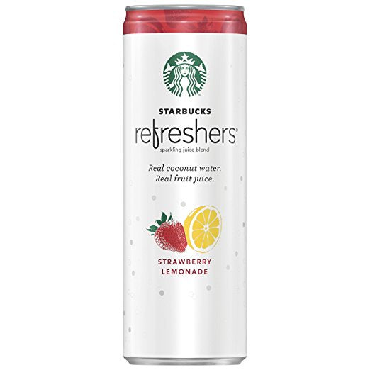 12-Pack 12oz. Starbucks Refreshers Sparkling Juice (Strawberry Lemonade)