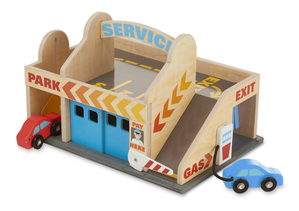 Melissa & Doug Service Station Parking Garage