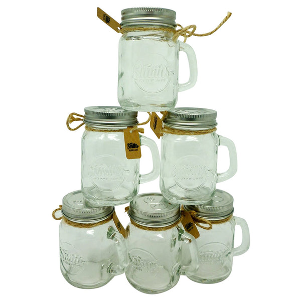6 mini Mason jars