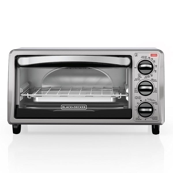 BLACK+DECKER 4 slice toaster oven with bake pan