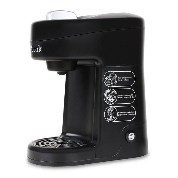 Cafetera de una porción de tamaño de viaje compatible con Keurig K-Cup