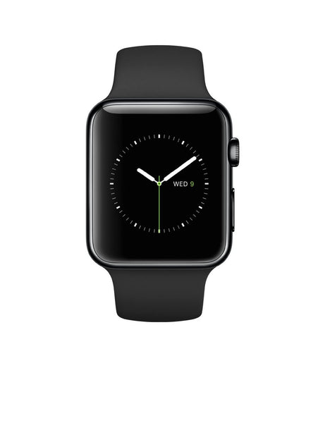 Apple Watch Caja de acero inoxidable de 38 mm con correa deportiva negra
