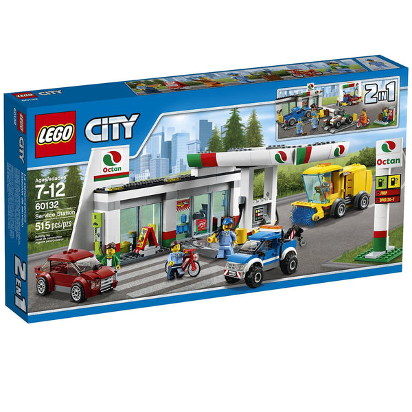 Kit de construcción de estación de servicio LEGO City Town (515 piezas)