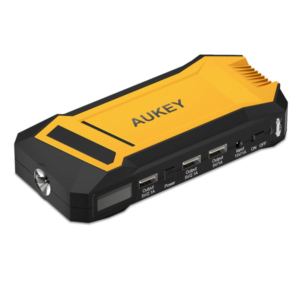 Arrancador auxiliar AUKEY con corriente máxima de 400 A y cargador portátil de 12000 mAh