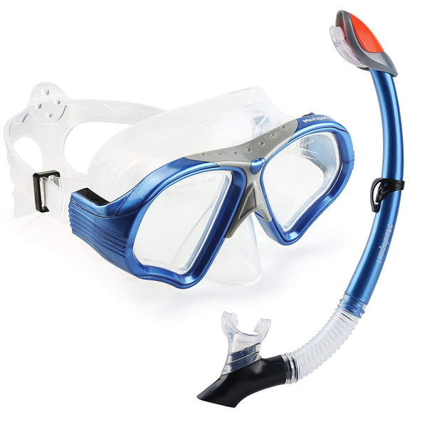 Mee'sport Scuba Diving Mask & Dry Snorkel Set