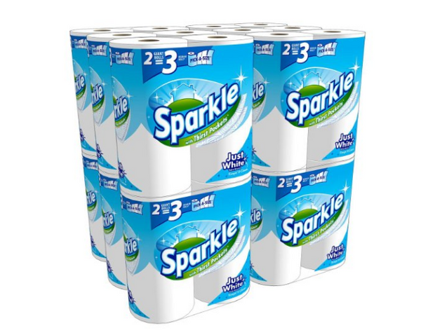 24 rollos gigantes de toallas de papel brillantes