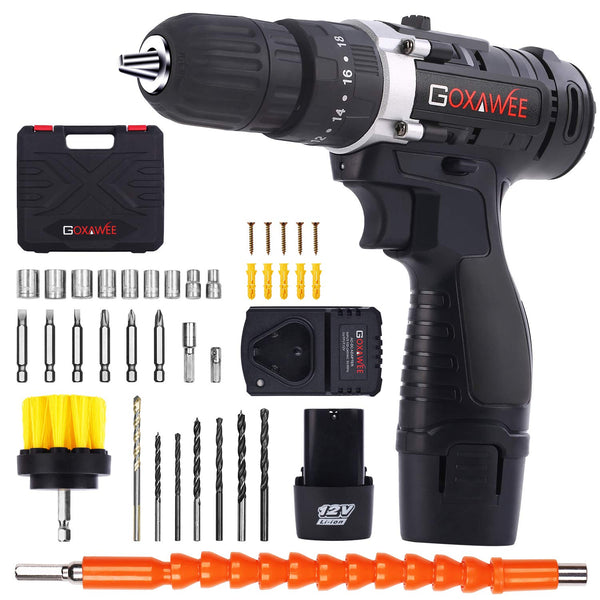 Cordless Drill With 2 Batteries And 100 Accessories