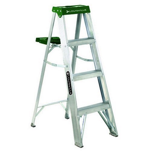 Louisville Ladder 4-Foot Aluminum Step Ladder, 225-Pound Capacity
