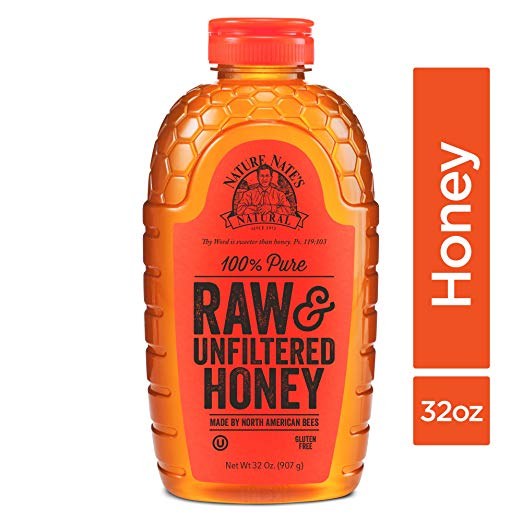 Miel 100% pura cruda y sin filtrar de Nature Nate de 32 oz