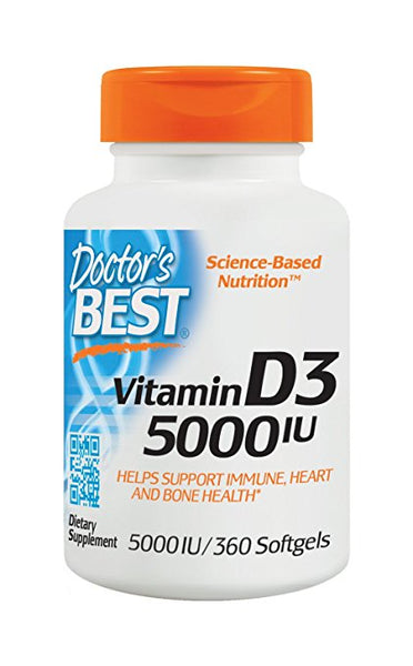 360-Count Doctor's Best Vitamin D3 5000iu Soft-gels