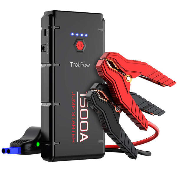 Arrancador de batería para automóvil, Trekpow máximo de 1500 A por paquete de energía de refuerzo de batería automática de ABOX 12 V
