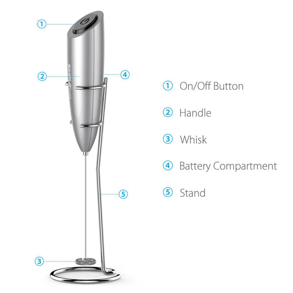 Handheld electric frother