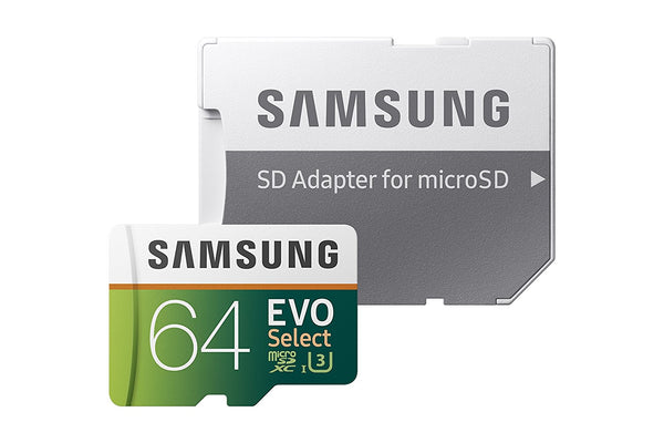 Samsung 64GB 100MB/s EVO Select Memory Card with Adapter