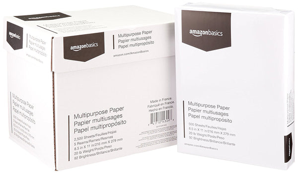 5 reams of AmazonBasics copy paper