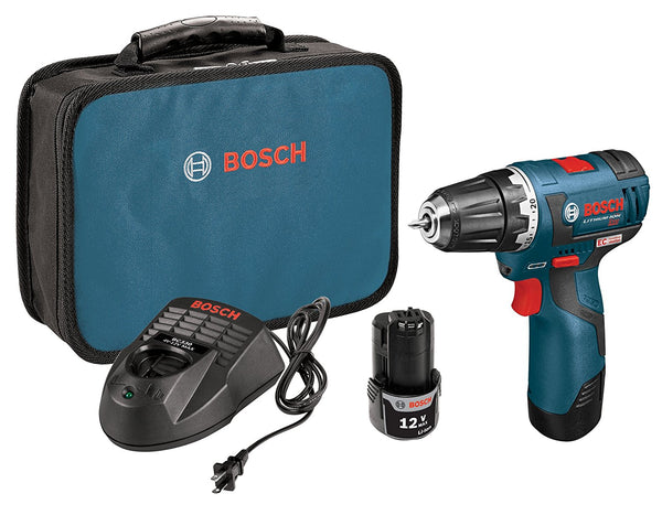 Kit de taladro/destornillador Bosch de 12 voltios máx. sin escobillas de 3/8 de pulgada