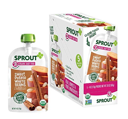 5-Pack of 4-Oz Sprout Organic Stage 2 Baby Food Pouches