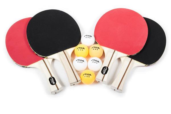 4-Player Table Tennis Racket Set