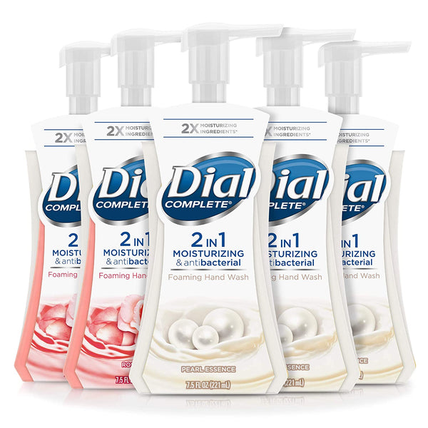 5 Dial Complete 2 en 1 Jabón de lavado de manos en espuma hidratante y antibacteriano