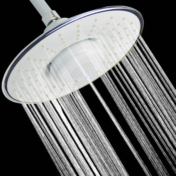 Showerhead with built-in Bluetooth speaker