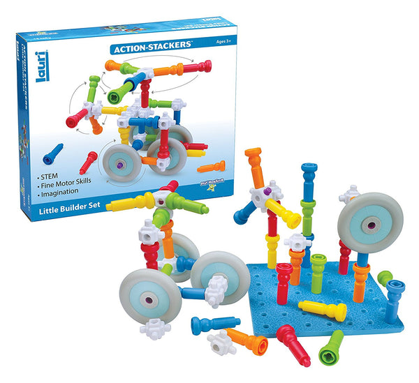 Lauri Toys Action-Stackers Little Builder Set