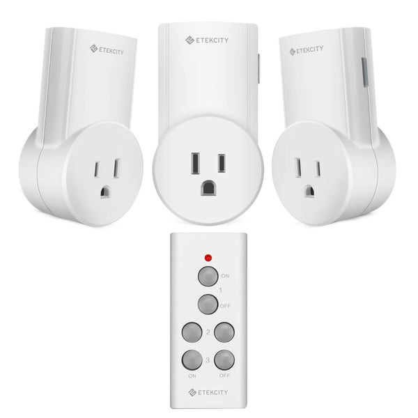 Paquete de 3. Interruptor de toma de corriente inalámbrico Etekcity