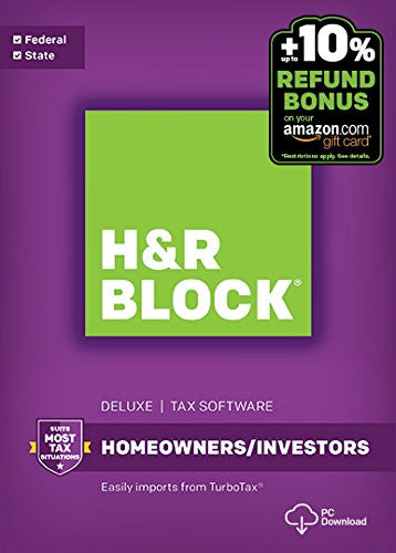 Save on H&R Block 2016 tax software