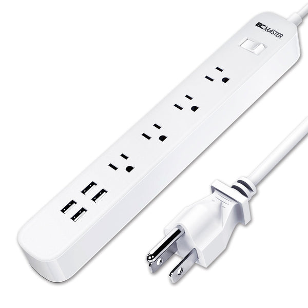 2 BC Master surge protector with 4 outlets and 4 USB charging ports