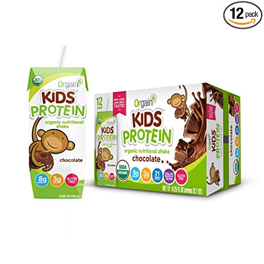 12-Pack Orgain Kids Protein Organic Shake (Chocolate)