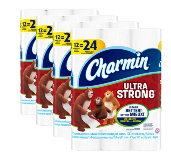 48 rolls of Charmin ultra strong toilet paper