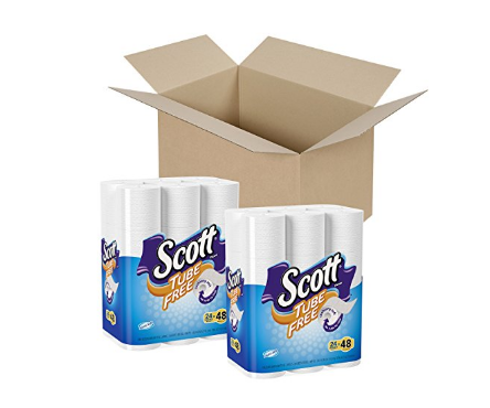 48 rolls of Scott tube-free toilet paper