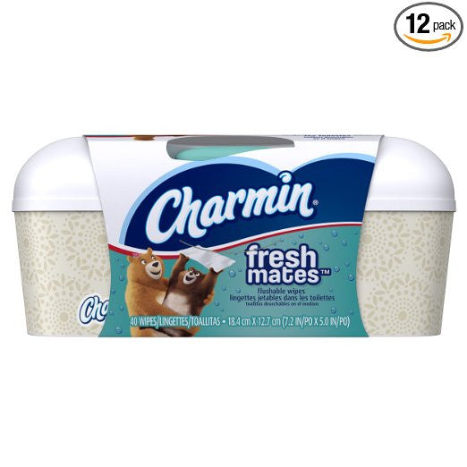 Pack of 12 Charmin Flushable Wipes